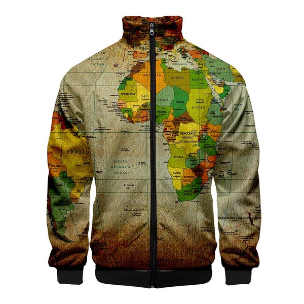 

2019 3d printed new slim fit stylish casual zipper collar jackets hip street style design jackets, Black;brown