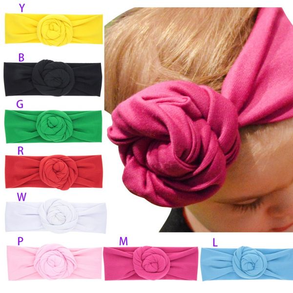 

baby cute girls big floral design headband headwear apparel pgraphy prop party gift girl hair accessories, Slivery;white