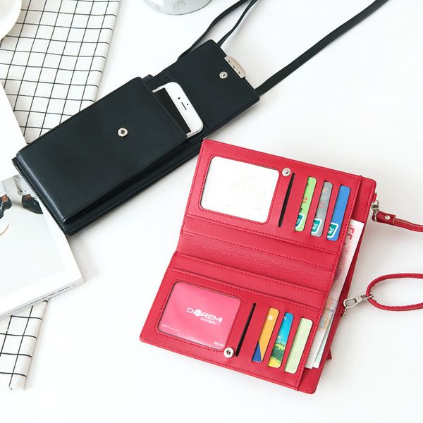 

2020 new ladies long mobile phone bag diagonal women wallet shoulder bag