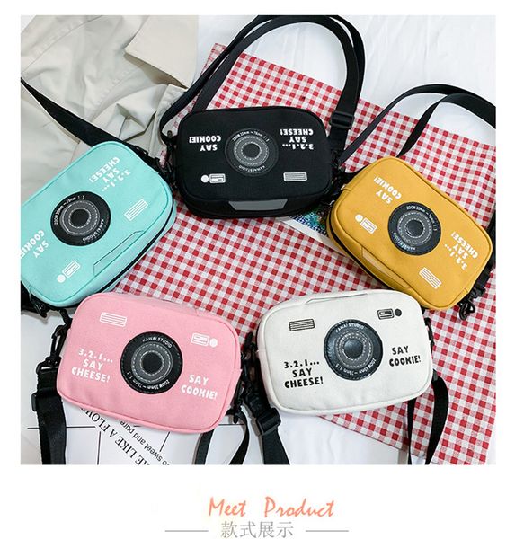 

camera-like shoulder bags for women casual canvas cute weird bags 2019 female shoulder crossbody torebki damskie