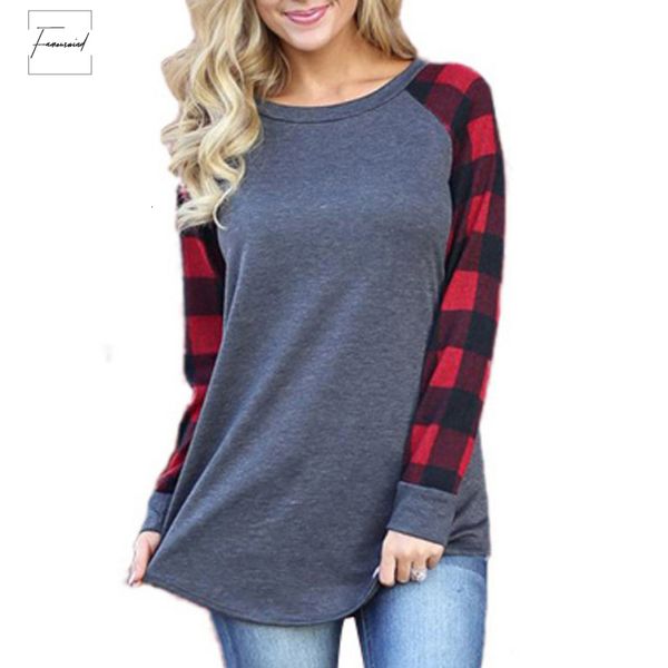 

women shirt blouses 2019 fashion plaid printed and long sleeve o neck petal sleeve blouse blusas plus size clothing, White