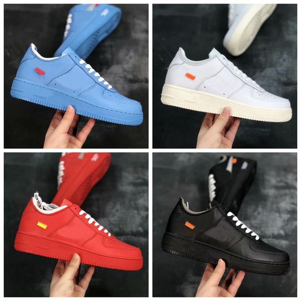 

2019 designer forces low mca university blue silver 1 running shoes women mens trainers red black white one sports ci1173-400 baskets scarpe, White;red