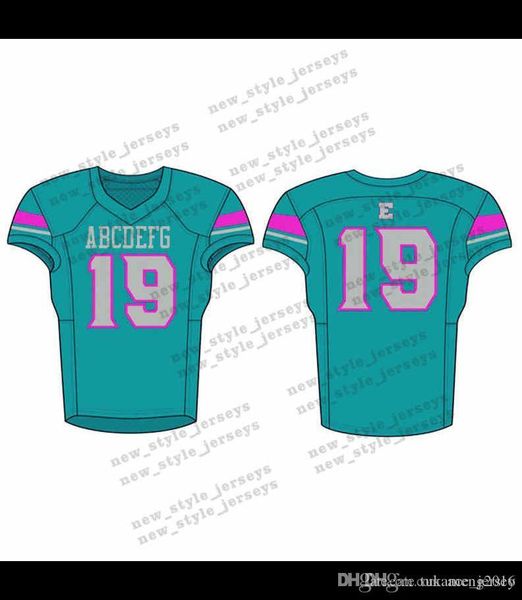 

6men 2019 youth football jerseys army green wine red embroidery logos stitched custom any name any number jerseys, Black;red