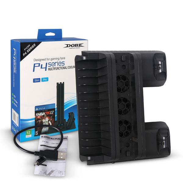 PS4 Slim Pro All-One Controller Şarj Cihazı Taban Braket Oyun Tutma Koltuk Şarjı Soğutma Fanı Disk Rafı Sony PlayStation 4 MQ10