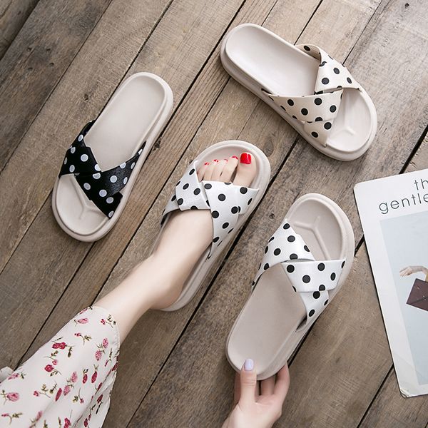 

flat shoes female house slippers platform slides slipers women med lady summer 2020 girl soft pu shoes med, Black