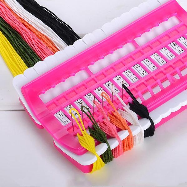 

30 holes cross stitch row line tool set sewing needles holder embroidery floss thread organizer diy tools, Black