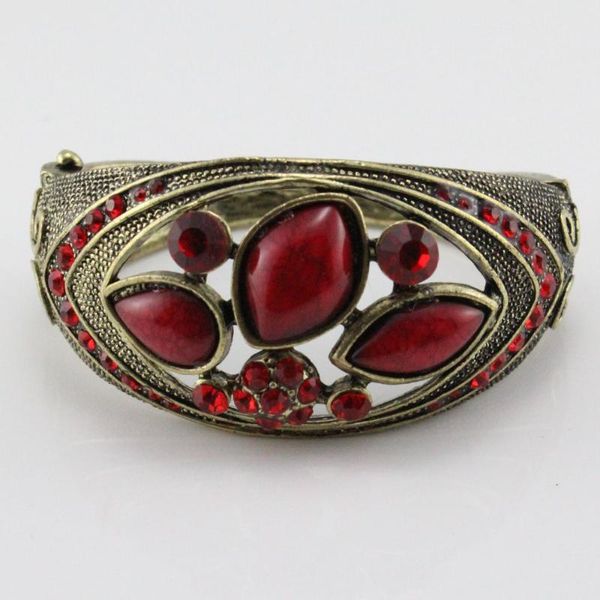 

2020 colorful crystal acrylic metal alloy charm india new arrival vintage bangle gold ladies bracelet for women, Black