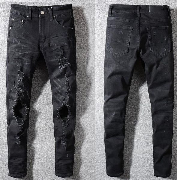 

марка тенденции мужчин дизайнер новой моды дикий человек простирания студентов джинсы роскошь случайные мужские джинсы поп, Blue