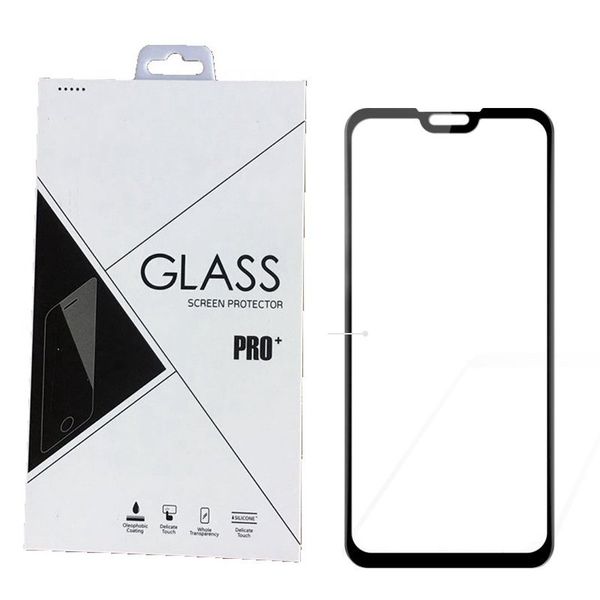 9H Vollbild-Displayschutz aus gehärtetem Glas für Huawei Y5 2019 Y6 PRO Y6 PRIME Y7 PRIME 2019 100 Stück Einzelhandelsverpackung