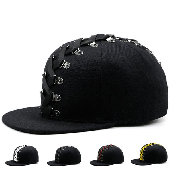 

xdanqinx personality trend men's hip hop caps flat-brimmed hat novelty punk style women's fashion brand cap 2020 new couple hat, Blue;gray