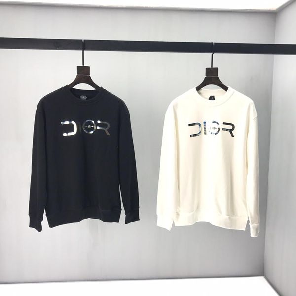 

19ss france italy new fashion laser colored reflective pentagram print pullover cotton men women mens hoodies luxury sweatshirts, Black