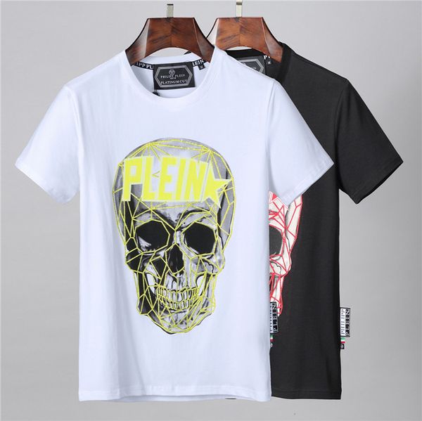 

philipp p brand mens designer t shirts firmata uomo fashion luxury designer t shirt summer homme mens tshirt tee 8020, White