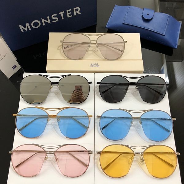 

fashion notching round metal frame sunglasses jumping jack cool colorful transparent lenses design 7 colors, White;black