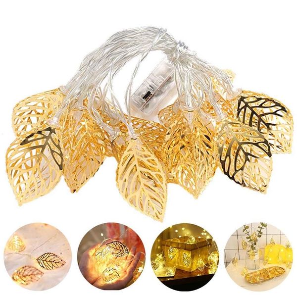 

brelong lewondr light string geometric silver leaf led metal fairy light 3 m / 20 led battery powered for bedroom wedding christmas
