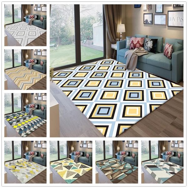 

modern geometric carpets for livingroom bedroom area rugs antislip rectangular mat/rug home decor soft carpet bath toilet doorma