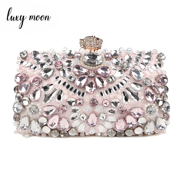 

luxy moon rhinestone evening bags diamond clutches pearls beaded day clutch purses and handbags wallet evening wedding bag zd848