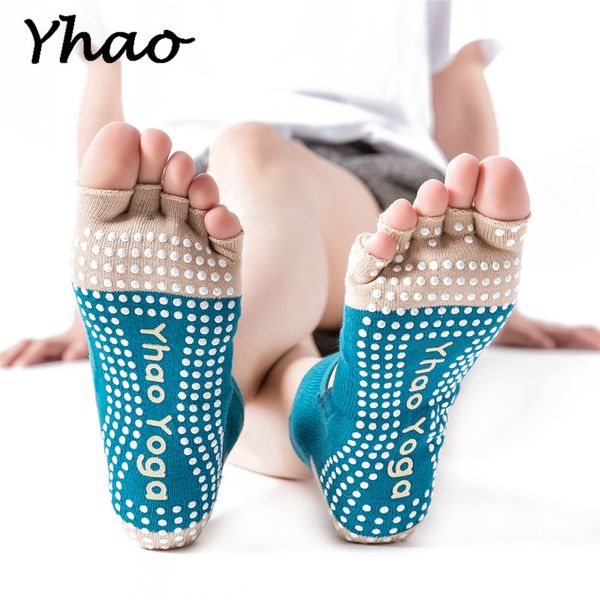 

new arrival yhao brand yoga women's toes socks anti-slip socks for pilates, Black