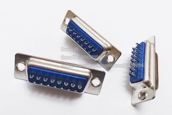 Boa qualidade d-sub 15pin db-15 fêmea conector de solda plugue para uso pc use / 50pcs