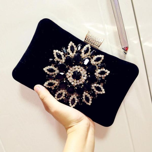 

2020 women evening bags wedding clutch purse sisters party bag bling diamonds black chain shoulder handbags day clutches
