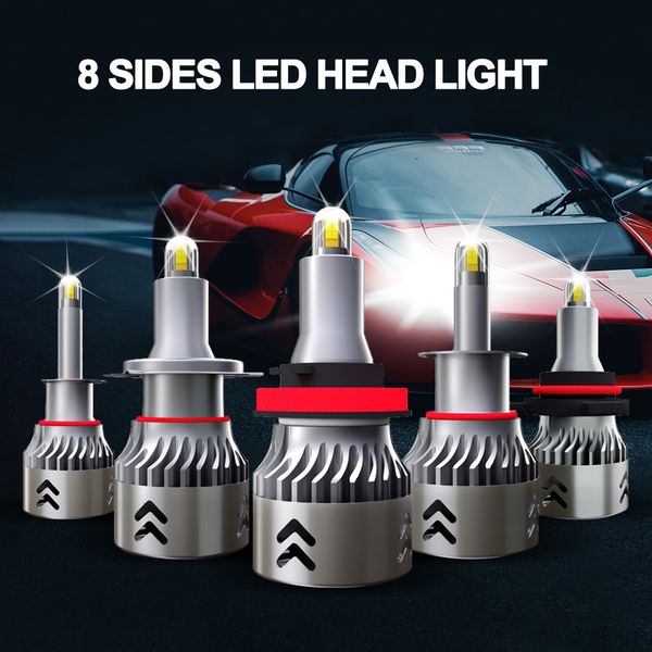 

tospra 8sides csp 9600lm h8 h11 fog lights h7 led headlight hb3 9005 hb4 h3 5202 880 881 h27 led h1 9012 hir2 lamp 12v 6000k