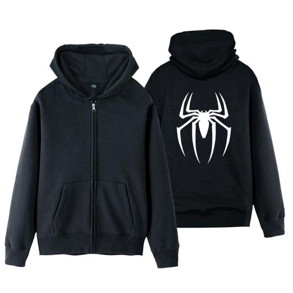 

man boy coat jacket cardigan spider man venom cool black battleworld beyonder zip fleece hoodie hooded jackets ziiart, Black;brown