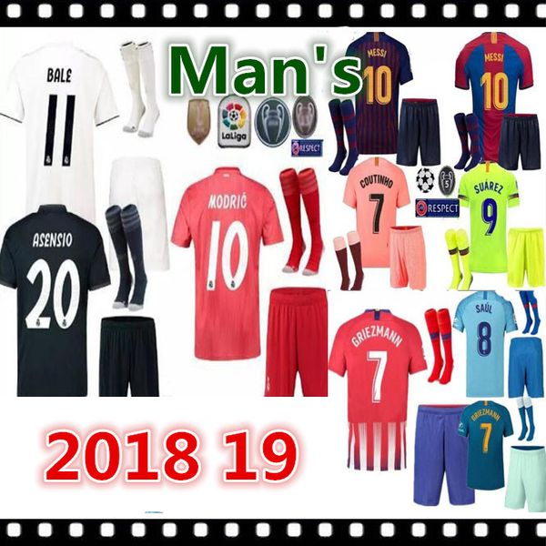 

2018 2019 real madrid occer jer ey et 18 19 a en io modric bale i co ramo football hirt home away men 039 kit cu tomize