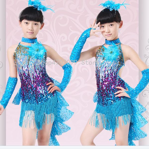 

2019 new models latin dance dress for girls costumes kids clothes ballroom competition dresses fashion leotard sequin sequined, Black;red