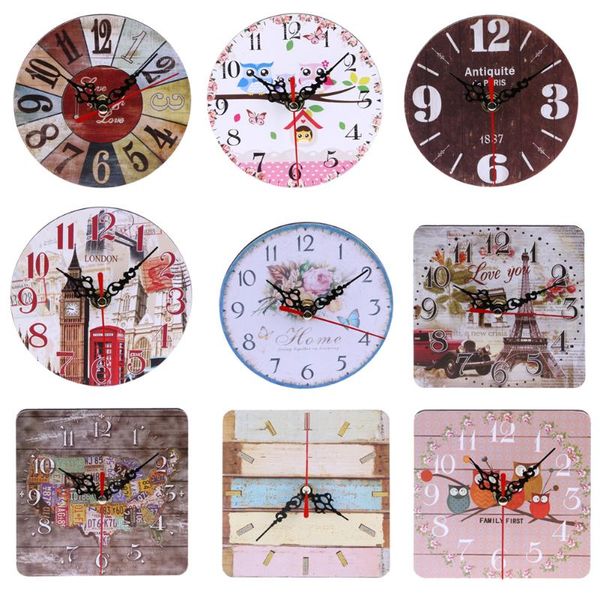 

vintage wooden wall clock large shabby chic rustic kitchen home antique