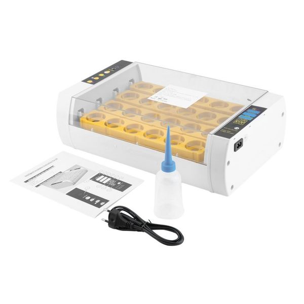 

practical 24 eggs large capacity mini incubator for chicken poultry quail turkey eggs home use automatic egg turning drop ship