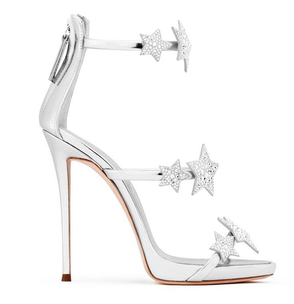 

2019 summer new star gladiator sandals and stiletto heels high-heeled sandals, Black