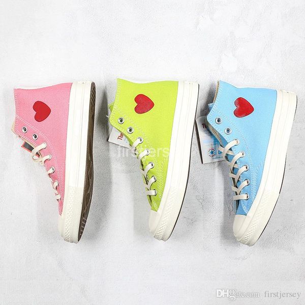 

big eyes play chuck 70 hi canvas shoes heart taylor all star 70s pink green blue classic 1970s sneakers jointly name skateboard trainers, Black