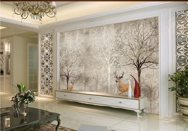 

new chinese dream tree forest wall 3d murals wallpaper for living room