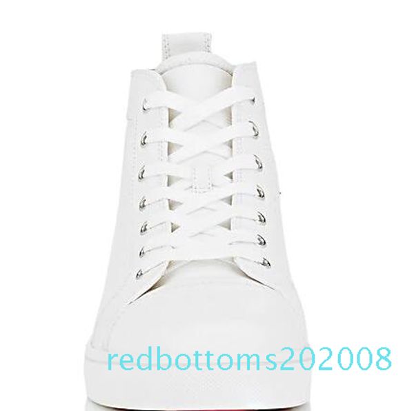 

2019 designs men fashion shoes red bottom sneaker party wedding shoes genuine leather louisfalt spikes lace-up casual shoes black whi r08
