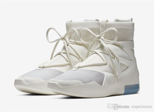 

2019 authentic air fear of god 1 sail black frosted spruce zoom air ar4237-100 fog men basketball shoes sport sneakers with original box