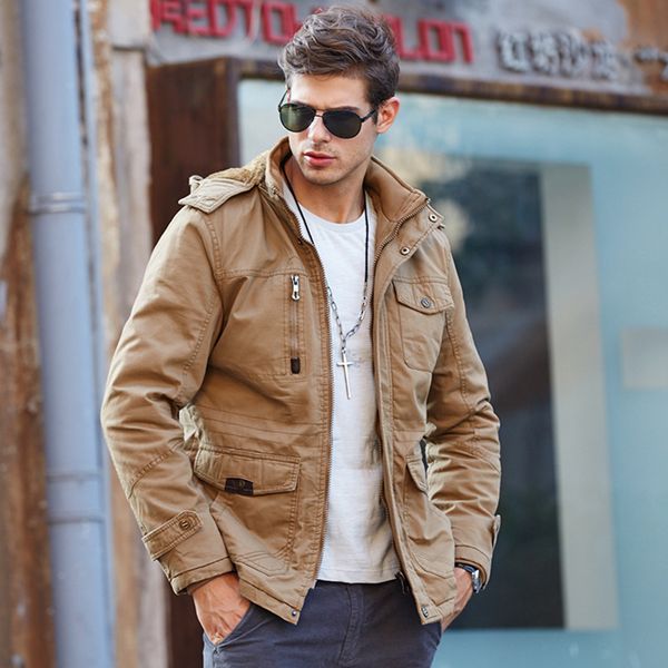 

winter jacket style men coats army style hooded thick cotton jacket male tactical coat clothing m-4xl, Black;brown