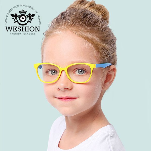 

anti blue light blocking kids glasses boy girl children optical frame transparent eyeglasses filter reduces digital strain uv400, White;black