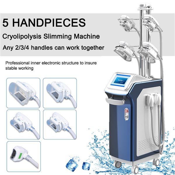 

5 cryo handles double chin removal body slimming cryolipolysis vacuum machine butt lifting fat ing slimming machine