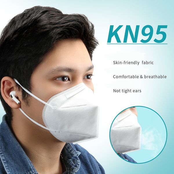 

kn95 face mask disposable dust mask respirator mascherine 5 layers of non-woven fabric mouth masks pm2.5 respirator