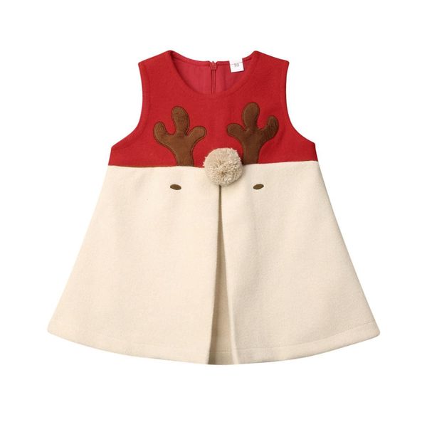 

1-5y newborn baby girls kids hairy vest outfits christmas xmas vest antlers cotton clothes, Blue