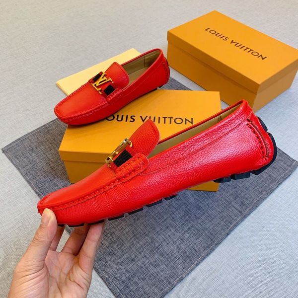 

2020 new qo men's daily casual leather shoes leather slippers men's driving shoes