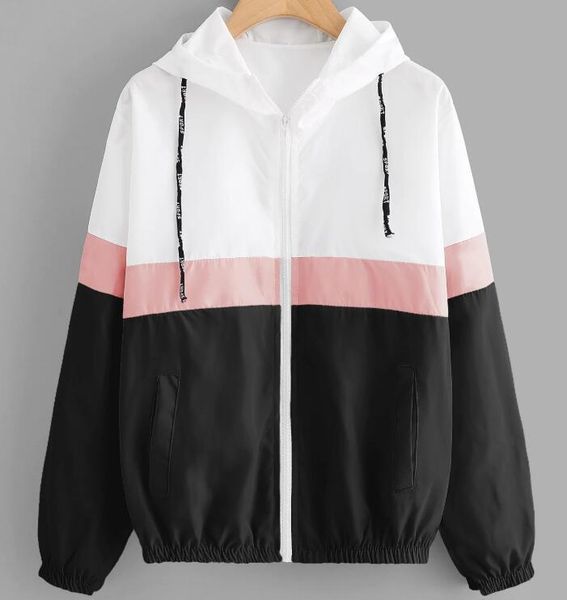 

2019women основных курток женских молнии кармана повседневная длинные рукава пальто осень толстовка куртка ветровка куртка плюс размера боль, Black