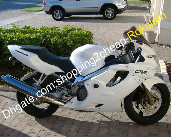 

cbr600 99 00 fairing fits for honda cbr600f4 f4 cbr 600 600f4 white motorbike shell 1999 2000 (injection molding)
