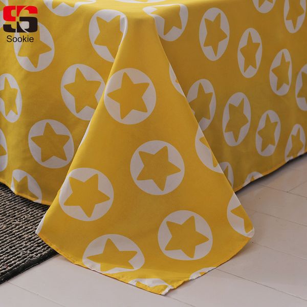 

sookie yellow bed sheet geometric pattern flat sheet fashion bed mattress covers king queen twin size spread for boy girl