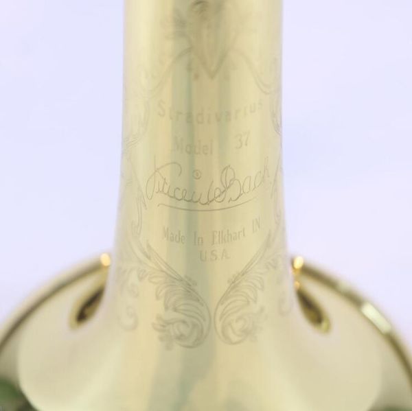 

bach 19037 gold plated trumpet ml anniversary model trumpet horn with original blue superb condition with case