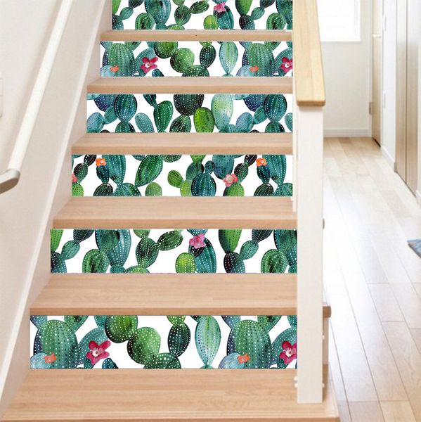 

3d cactus home furnishing decoration sticker stairs subsidies since paste steps land subsidies can shift stickers hlt024