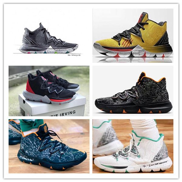 

Самые модные Kyrie5 Irving 5 Five Taco Черная магия Мужская баскетбольная обувь AAA Качество 5S Turbo Дизайнер Спортивные кроссовки РАЗМЕР 40-46