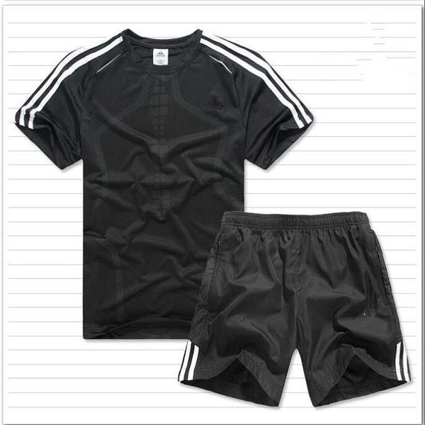 

2019 new arrivals summer mens tracksuit short sleeve t-shirt and shorts casual hoodies sports suit sports set men's round neck sport, Gray