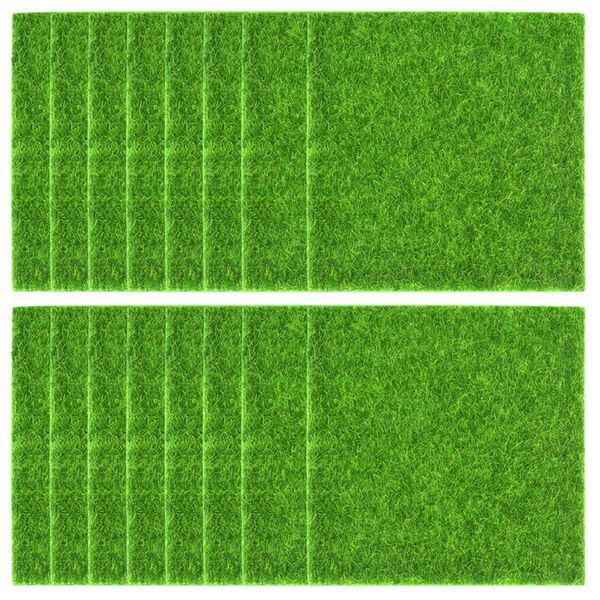 

16 pack artificial garden grass,fairy artificial grass life-like grass garden diy miniature decor lawn ornament