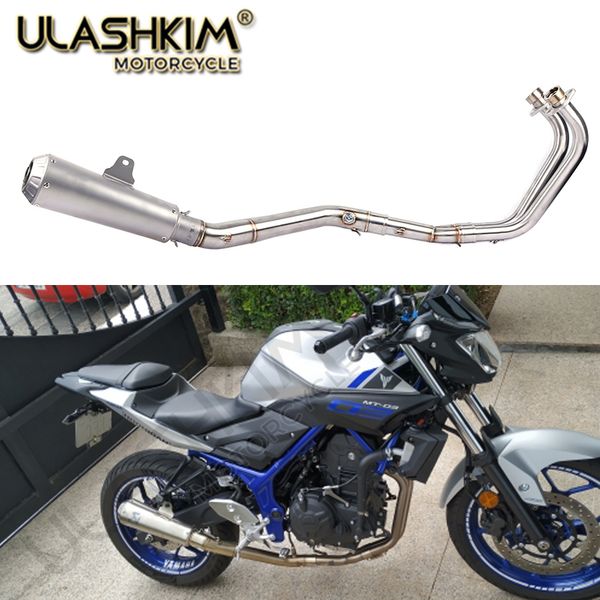 

motorcycle full system exhaust muffler escape middle link contact pipe slip on for yamaha yzf r3 r25 mt03 mt-03 yzf-r3 2014-2018