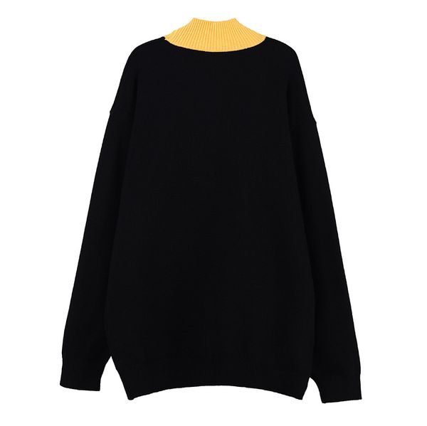 Mode – High-End-Pullover mit rotem/schwarzem Katzenmuster, Damenmarke, gleicher Stil, strickende Damenpullover, Pullover im Runway-Stil, 070603